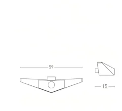 Applique murale, eagle, blanc mat, LED, dim, 3000K, 1560 lm, L59cm, H10cm - Lumen Center Italia