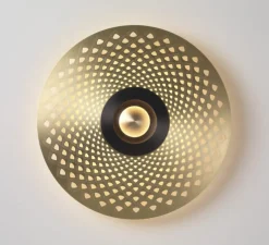 Applique murale, Earth Mandala XS, laiton satiné, graphite satiné, LED, Ø33cm, Hcm - CVL