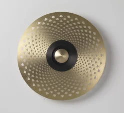 Applique murale, Earth Mandala XS, laiton satiné, graphite satiné, LED, Ø33cm, Hcm - CVL