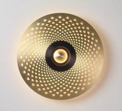 Applique murale, Earth Mandala 440, laiton satiné, graphite satiné, LED, Ø44cm, H44cm - CVL