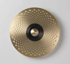 Applique murale, Earth Mandala 440, laiton satiné, graphite satiné, LED, Ø44cm, H44cm - CVL