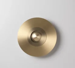 Applique murale, Earth Sober 330, laiton satiné, LED, Ø33cm, Hcm - CVL