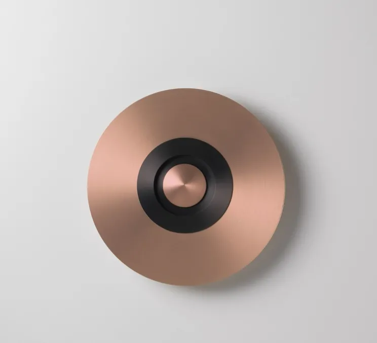 Applique murale, Earth Sober 330, cuivre satiné, graphite satiné, LED, Ø33cm, Hcm - CVL