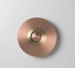 Applique murale, Earth Sober 330, cuivre satiné, laiton satiné, LED, Ø33cm, Hcm - CVL