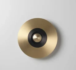 Applique murale, Earth Sober XS, laiton satiné, graphite satiné, LED, Ø25cm, Hcm - CVL