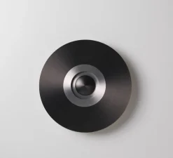 Applique murale, Earth Sober 330, graphite satiné, nickel poli, LED, Ø33cm, Hcm - CVL