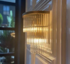 Applique murale, East, Laiton, transparent, L33cm, H32,5cm - Eichholtz