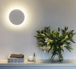 Applique murale, Eclipse Round 250 Led, plâtre, LED, 3000k, 446 lm, L25cm, H25cm - Astro