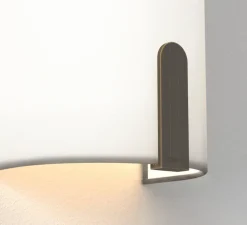 Applique murale, Elba 400, tissu blanc, L12,5cm, H40cm - Astro