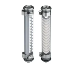 Applique murale, Elgar Push, acier et argent, IP67, LED, dim, 2700K, 275 lm, L45cm, Ø7cm - Sammode