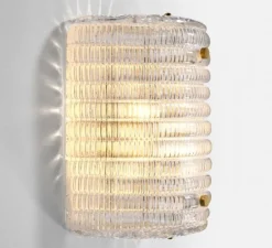 Applique murale, Elix, laiton antique, verre , L20cm, H22cm - Eichholtz