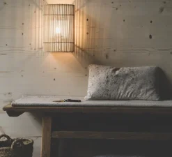 Applique murale, Elly A, bambou naturel, Ø20cm, H31cm - Ay Illuminate