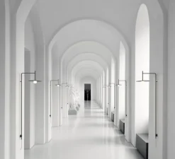 Applique murale encastrable, Tempo 5763, graphite, LED, 2700K, 300lm, L42,5cm, H140cm - Vibia