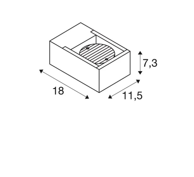 Applique murale, Eskina Frame, anthracite, IP65, LED, dim, 3000-4000K, 1200 lm, L11,5cm, H7,3cm - SLV