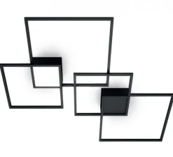 Applique murale et plafonnier, Venn 2.0, noir, carré blanc,led, 2700K, L72,4cm, P72,4cm - Wever&Ducré