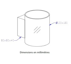 Applique murale, Evoke S, anthracite, Ø10cm, H12cm - Herstal