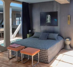 Applique murale, Excalibur, 559.41, laiton brossé, noir texturé, IP40, Ø12cm, H45cm - Tooy