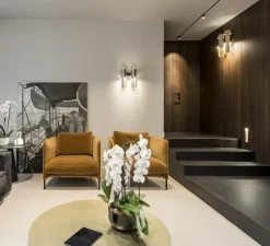 Applique murale, Excalibur Double 559.42, noir, laiton, IP40, LED, dim, 2700K, 2400 lm, L32cm, H45cm - Tooy