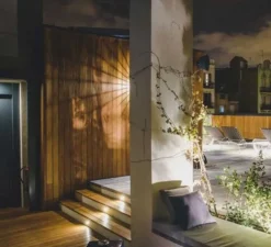 Applique murale extérieure, Meridiano, blanc, IP64,LED, 2700K, 1041lm, L26cm, H26cm - Vibia