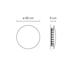 Applique murale extérieure, Meridiano, blanc, IP64,LED, 2700K, 1041lm, L26cm, H26cm - Vibia