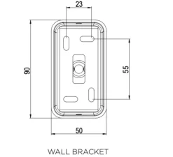 Applique murale, farol left double, blanc, noir, Ø15cm, H79cm - Bert Frank