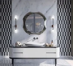 Applique murale, Farol single, blanc, noir, LED, L7cm, H66cm - Bert Frank