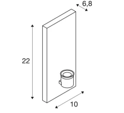 Applique murale, Fenda, blanc, L10cm, H22cm - Slv
