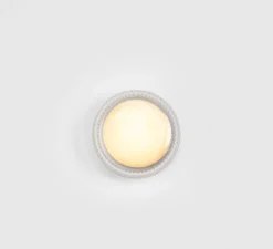 Applique murale, Firth, transparent, blanc, IP65, Ø7,8cm, H15cm - Tala