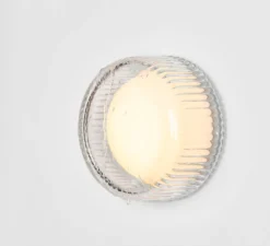 Applique murale, Firth, transparent, blanc, IP65, Ø7,8cm, H15cm - Tala