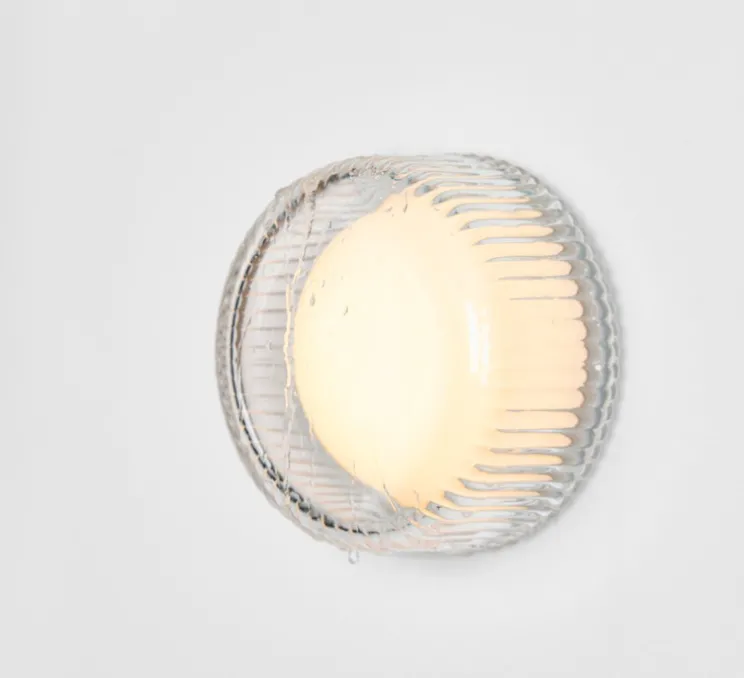 Applique murale, Firth, transparent, blanc, IP65, Ø7,8cm, H15cm - Tala