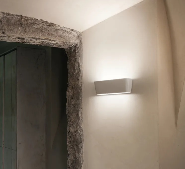 Applique murale, Flaca, blanc, LED, 3000K, 2000lm+1000lm, L28cm, H8cm - Nemo Lighting