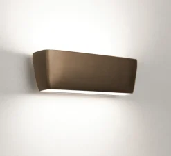 Applique murale, Flaca, moka, LED, 3000K, 2000lm+1000lm, L28cm, H8cm - Nemo Lighting