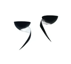 Applique murale, Flamme Gauche, noir, H30cm - Serge Mouille