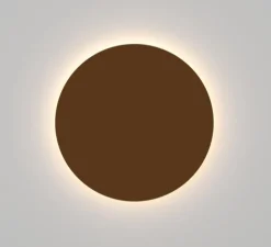 Applique murale, Flat Iron Round 640, corten, LED, 2700K, 4000 lm, Ø64cm, H6,5cm - Doxis