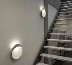 Applique murale, Flindt, aluminium granité, LED, dim, 2700K, 751 lm, L40cm, P40cm - Louis Poulsen