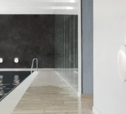 Applique murale, Flindt, blanc granité, LED, dim, 2700K, 1020 lm, L40cm, P40cm - Louis Poulsen