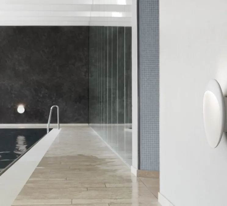 Applique murale, Flindt, blanc granité, LED, dim, 2700K, 680 lm, L30cm, P30cm - Louis Poulsen