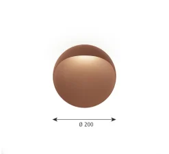Applique murale, Flindt, corten, LED, 2700K, 291 lm, Ø20cm, H20cm - Louis Poulsen