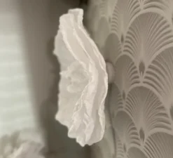 Applique murale, Florelle, blanc, Ø40cm, H20cm - And Creation