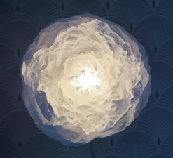 Applique murale, Florelle, blanc, Ø40cm, H20cm - And Creation