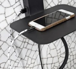 Applique murale, Florence, USB, noir, L38cm, H50cm - It's About Romi