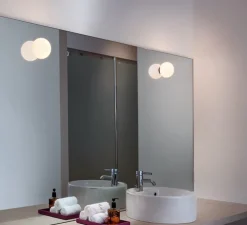 Applique murale, Flos Mini Glo Ball, Mirror, blanc,IP40, Ø11,2cm, P8,5cm - FLOS