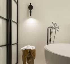 Applique murale, Flow, A-3730, noir mat, LED, 2700k, 565 lm, L11,6cm, H32cm - Estiluz