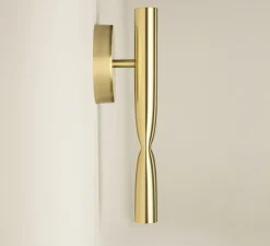 Applique murale, Flow, A-3730, or satiné, LED, 2700k, 565 lm, L11,6cm, H32cm - Estiluz