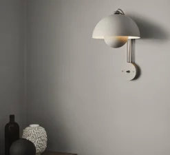 Applique murale, Flowerpot VP8, gris clair mat, Ø23cm, H35,5cm - Andtradition