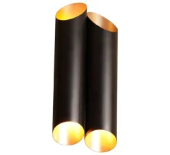 Applique murale, Flute Twin L, noir, L16cm, H36cm - Gong