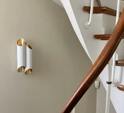 Applique murale, Flute Twin L, blanc, L16cm, H36cm - Gong