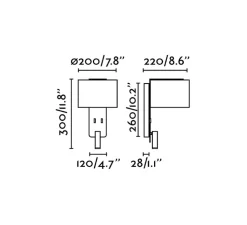 Applique murale, Fold, liseuse, noir, LED, 2700K, 200lm, L20cm, H30cm - FARO