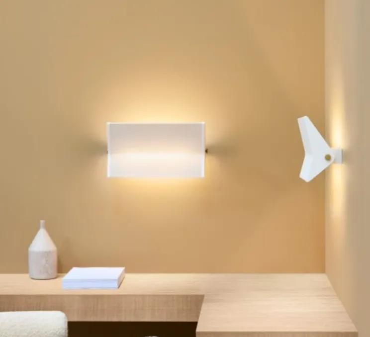 Applique murale, G3, Pierre Guariche, blanc, Dimmable, LED, 2700, 1500, L39,5cm, H20cm - Sammode