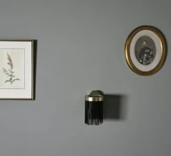 Applique murale, Galon S, noir, laiton, LED, 3000k, 300lm, L12cm, H18,5cm - Eno studio